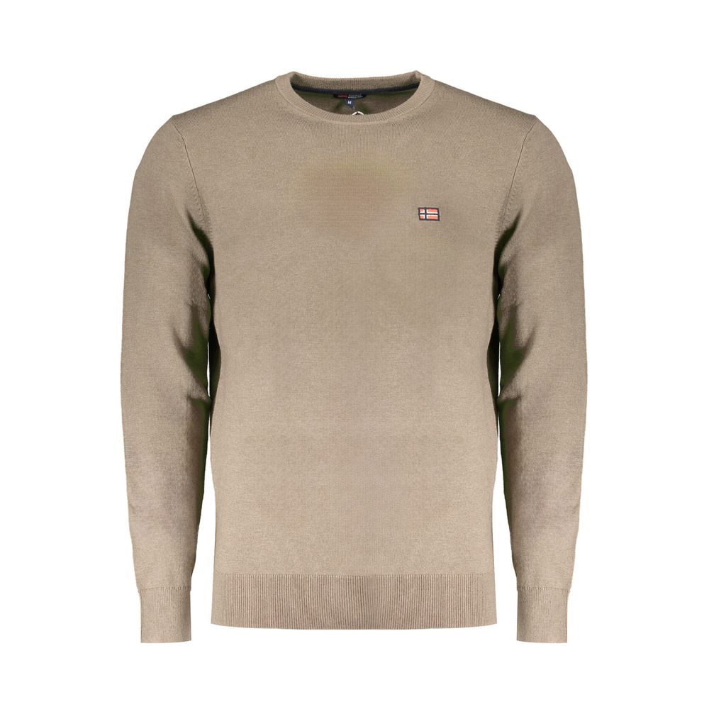 Pull en laine marron pour homme, Norvège 1963