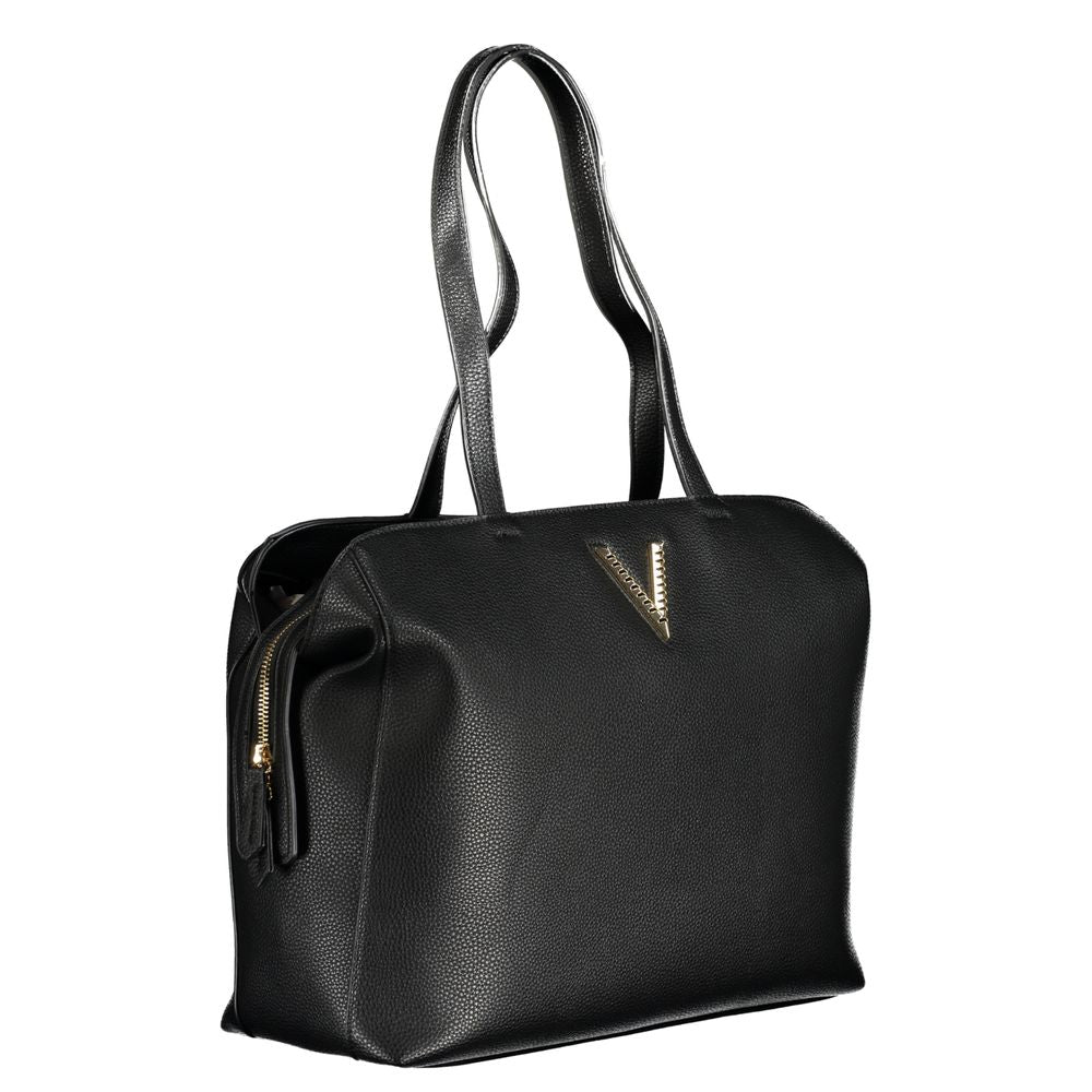 Mario Valentino Black Polyethylene Handbag - Eco-Friendly Elegance