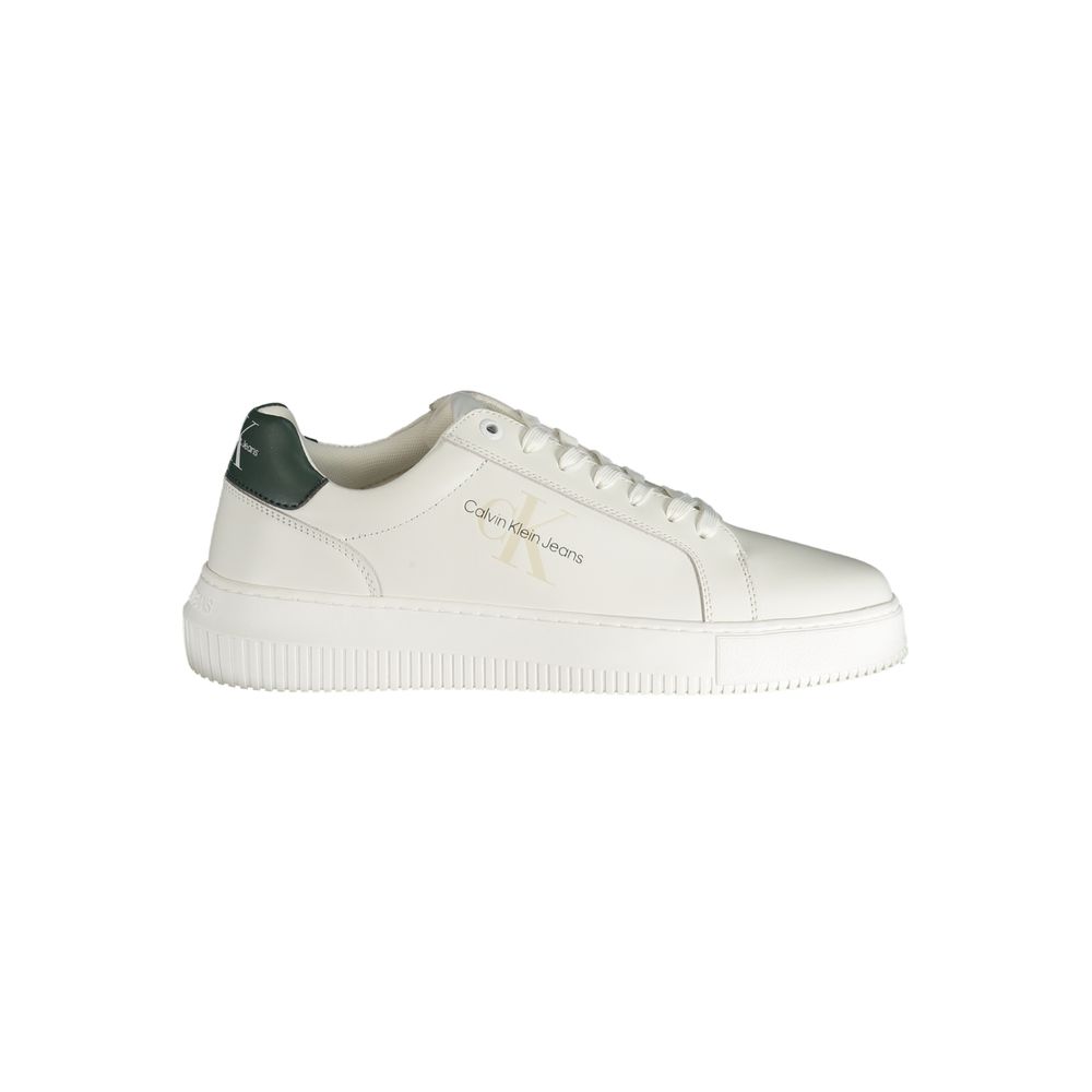 Calvin Klein White Polyester Sneaker - Sporty Elegance