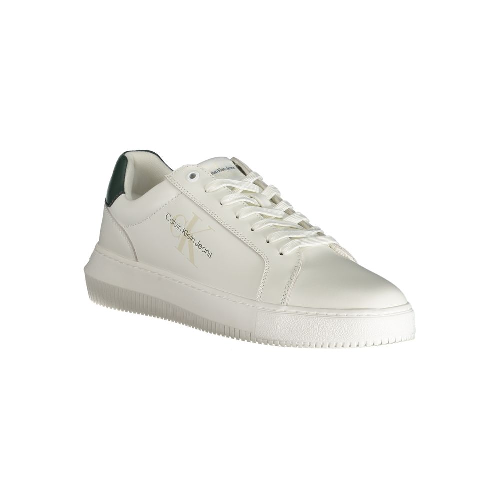 Calvin Klein White Polyester Sneaker - Sporty Elegance