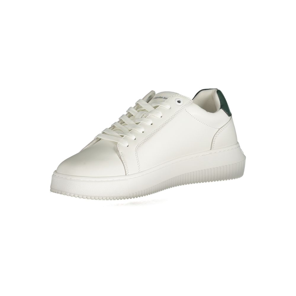 Calvin Klein White Polyester Sneaker - Sporty Elegance
