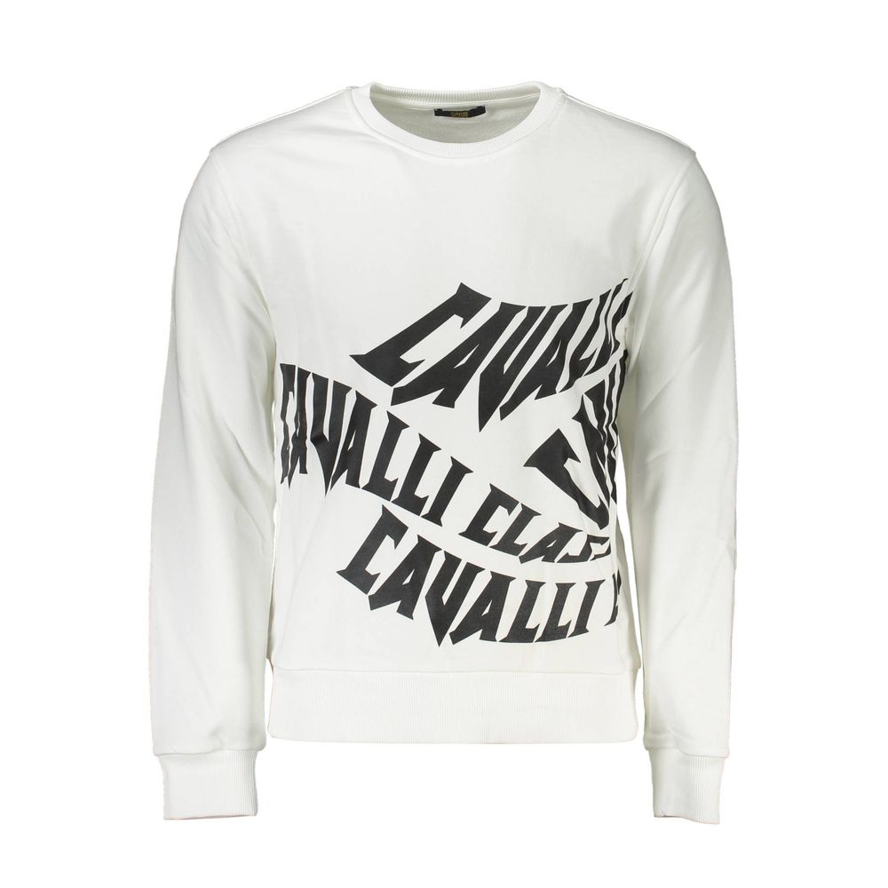Pull en coton blanc Cavalli Class pour homme
