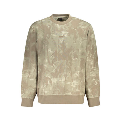 Hugo Boss Brown Cotton Men Sweater