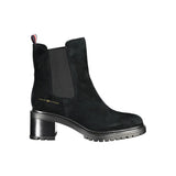 Tommy Hilfiger Black Leather Women Boot - Stylish Ankle Boots
