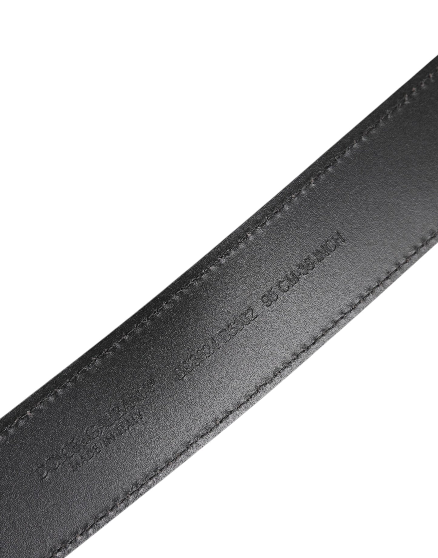 Dolce & Gabbana Zwarte Klassieke Zilveren Metalen Logo Gesp Riem