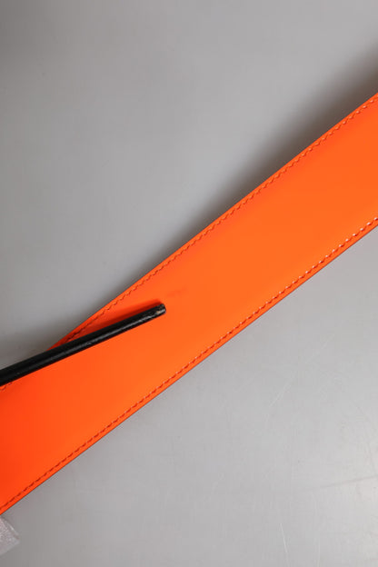 Dolce & Gabbana oranje gouden metalen logo gesp riem