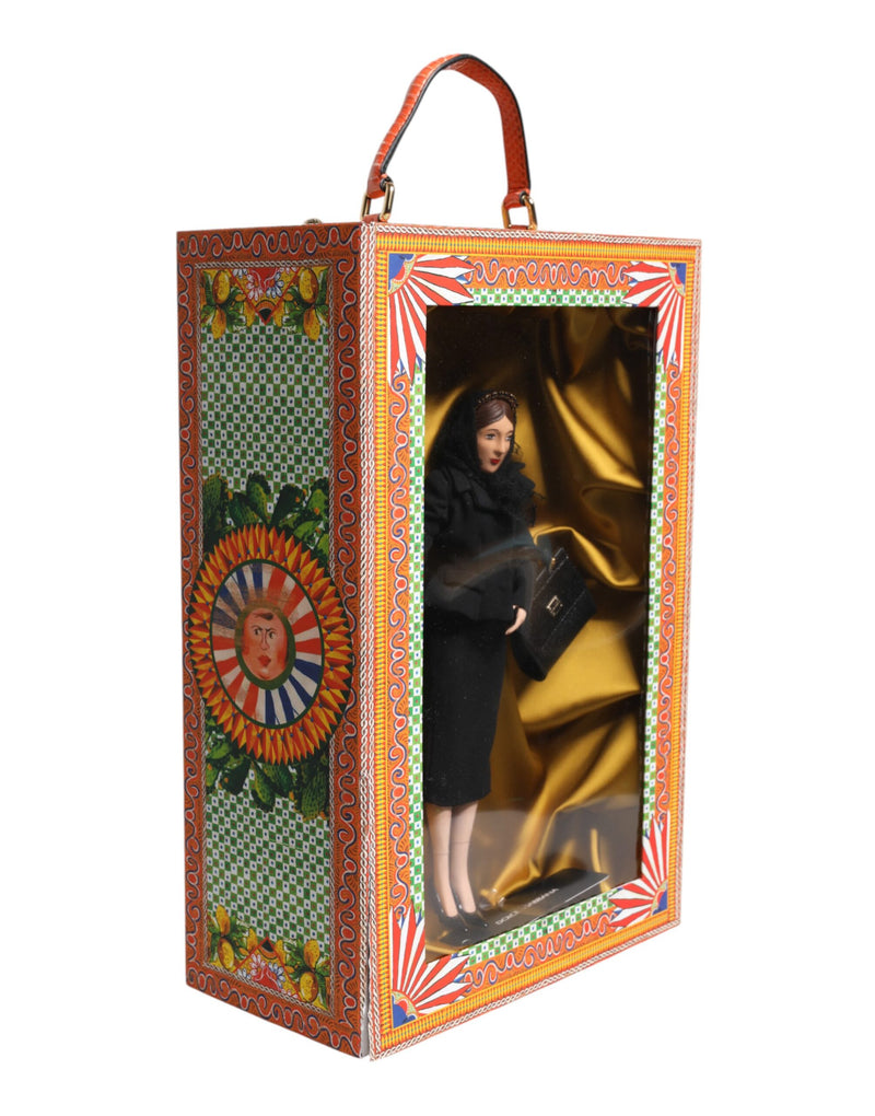 Dolce & Gabbana Black Dress Ceramic Porcelain Fashion Leather Dolls