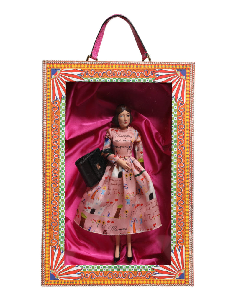 Dolce & Gabbana Pink Dress Ceramic Porcelain Fashion Leather Doll