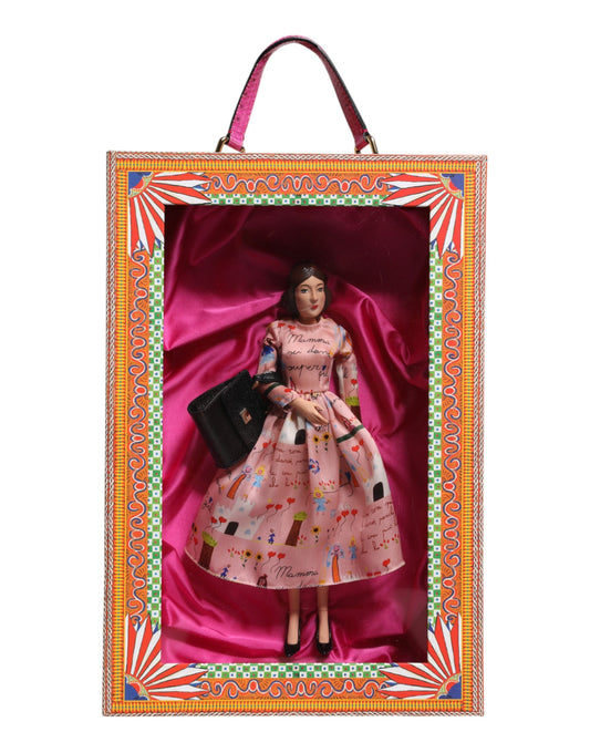 Dolce & Gabbana Pink Dress Ceramic Porcelain Fashion Leather Doll