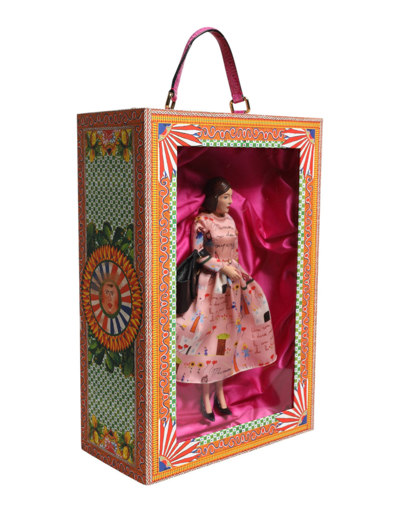 Dolce & Gabbana Pink Dress Ceramic Porcelain Fashion Leather Doll