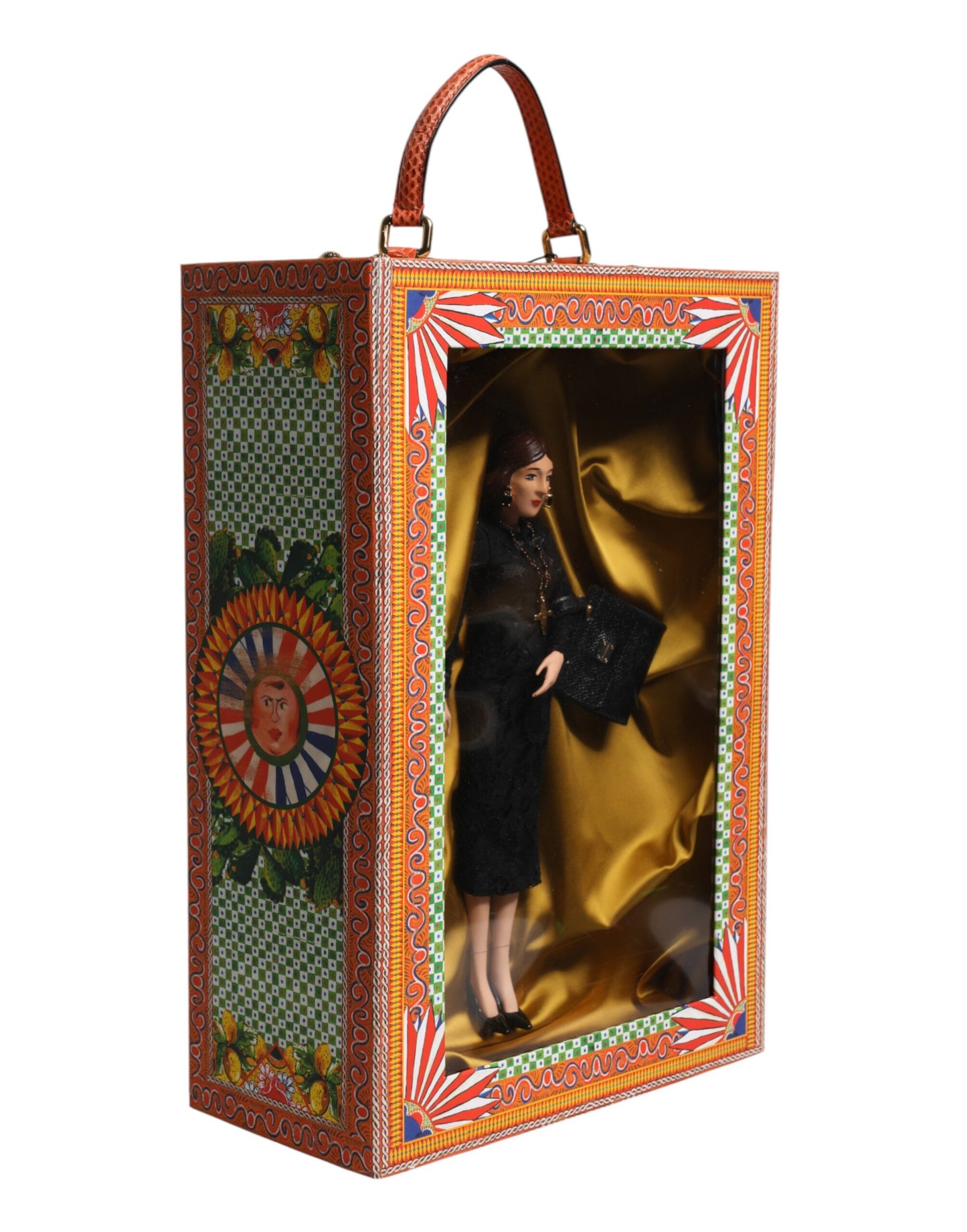 Dolce & Gabbana Zwarte Jurk Keramiek Porselein Mode Leer Sicilië Poppen