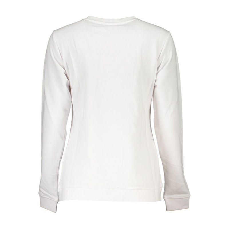 Cavalli Class White Cotton Sweater - Comfort and Style for Women