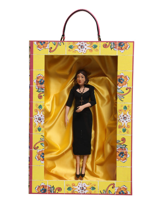Dolce & Gabbana Zwarte Jurk Keramiek Porselein Mode Leer Sicilië Poppen