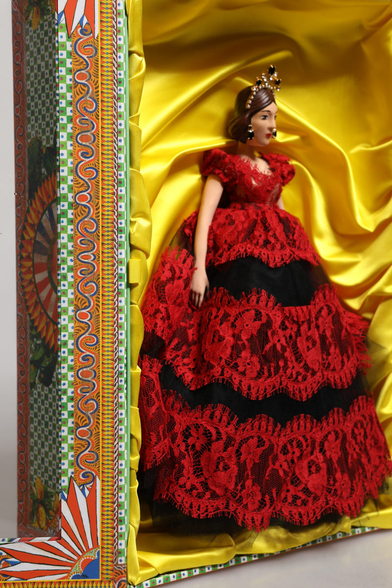 Dolce & Gabbana Red Dress Ceramic Porcelain Fashion Box