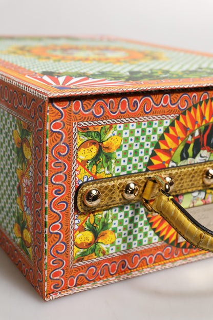 Dolce & Gabbana Rode Jurk Keramiek Porselein Modedoos Leer Sicilië Poppen