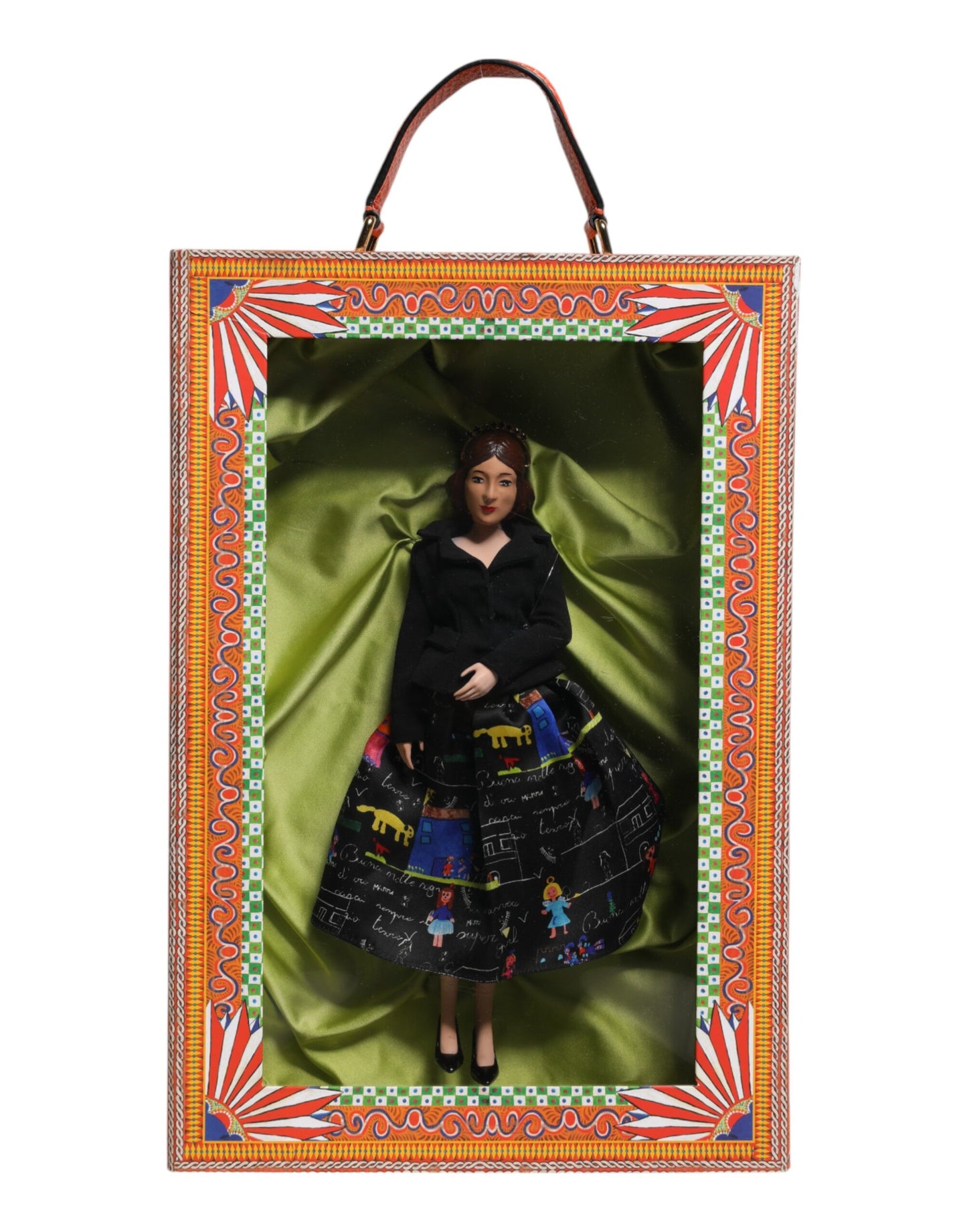 Dolce & Gabbana Zwarte Jurk Keramiek Porselein Mode Leer Sicilië Poppen