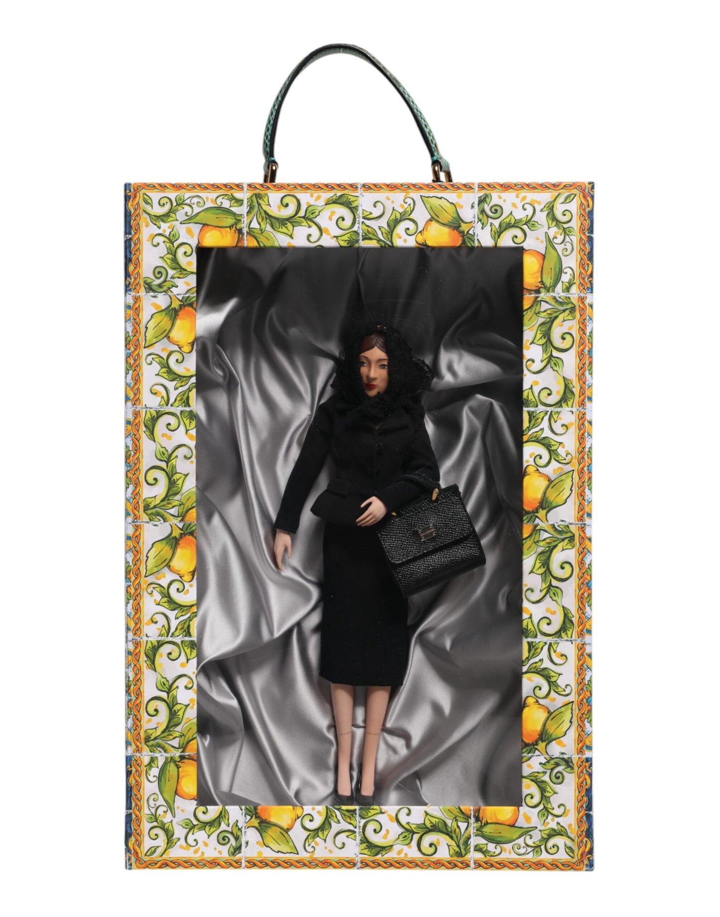 Dolce & Gabbana Zwarte Jurk Keramiek Porselein Mode Leer Sicilië Poppen