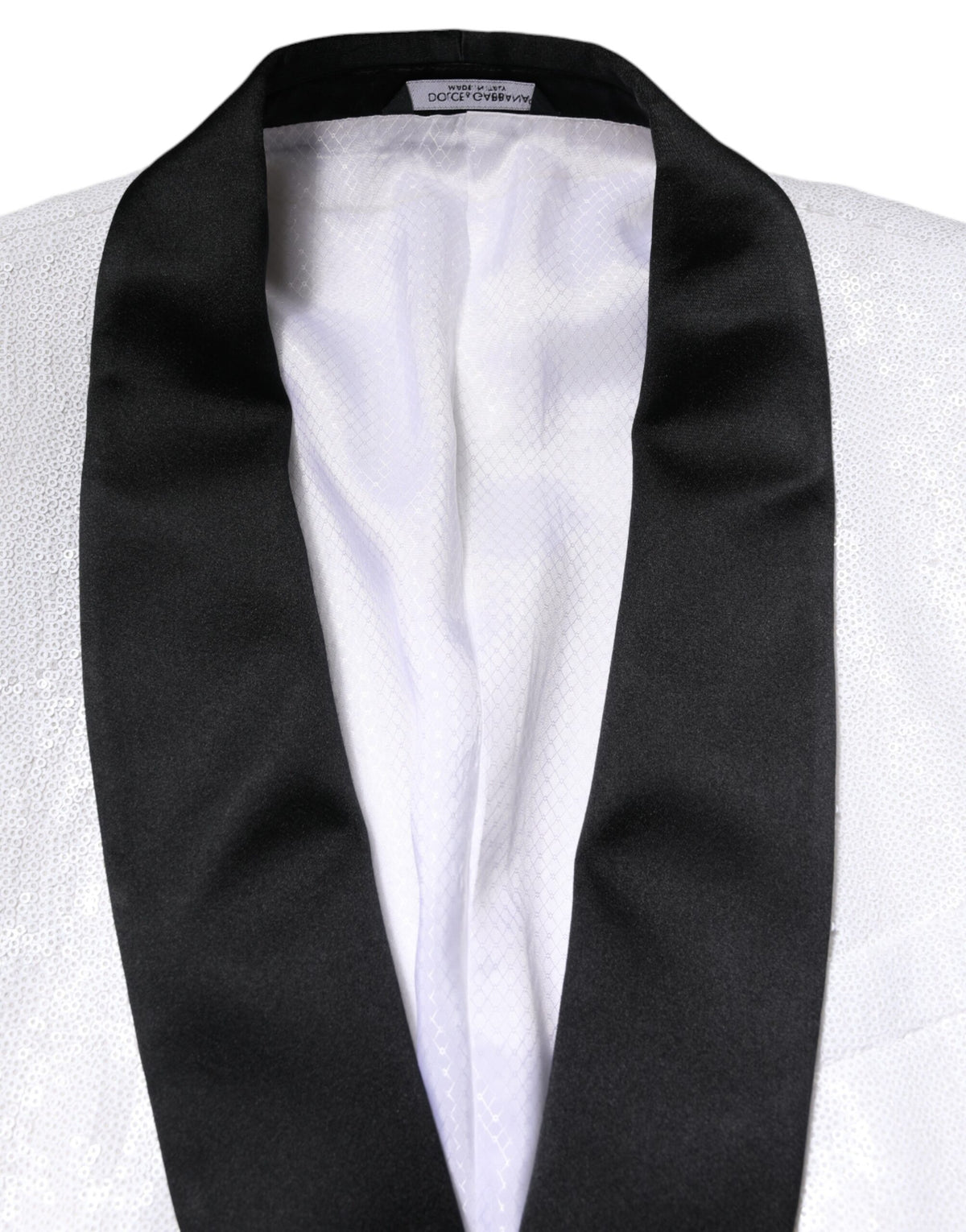 Dolce &amp; Gabbana, blazer blanc en nylon à simple boutonnage