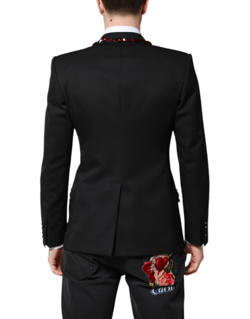 Dolce &amp; Gabbana SICILIA, blazer noir à strass.