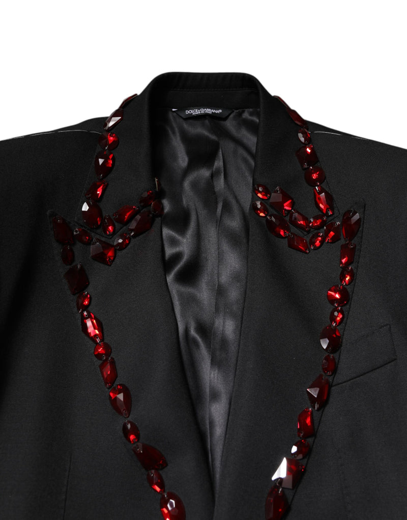 Dolce &amp; Gabbana SICILIA, blazer noir à strass.