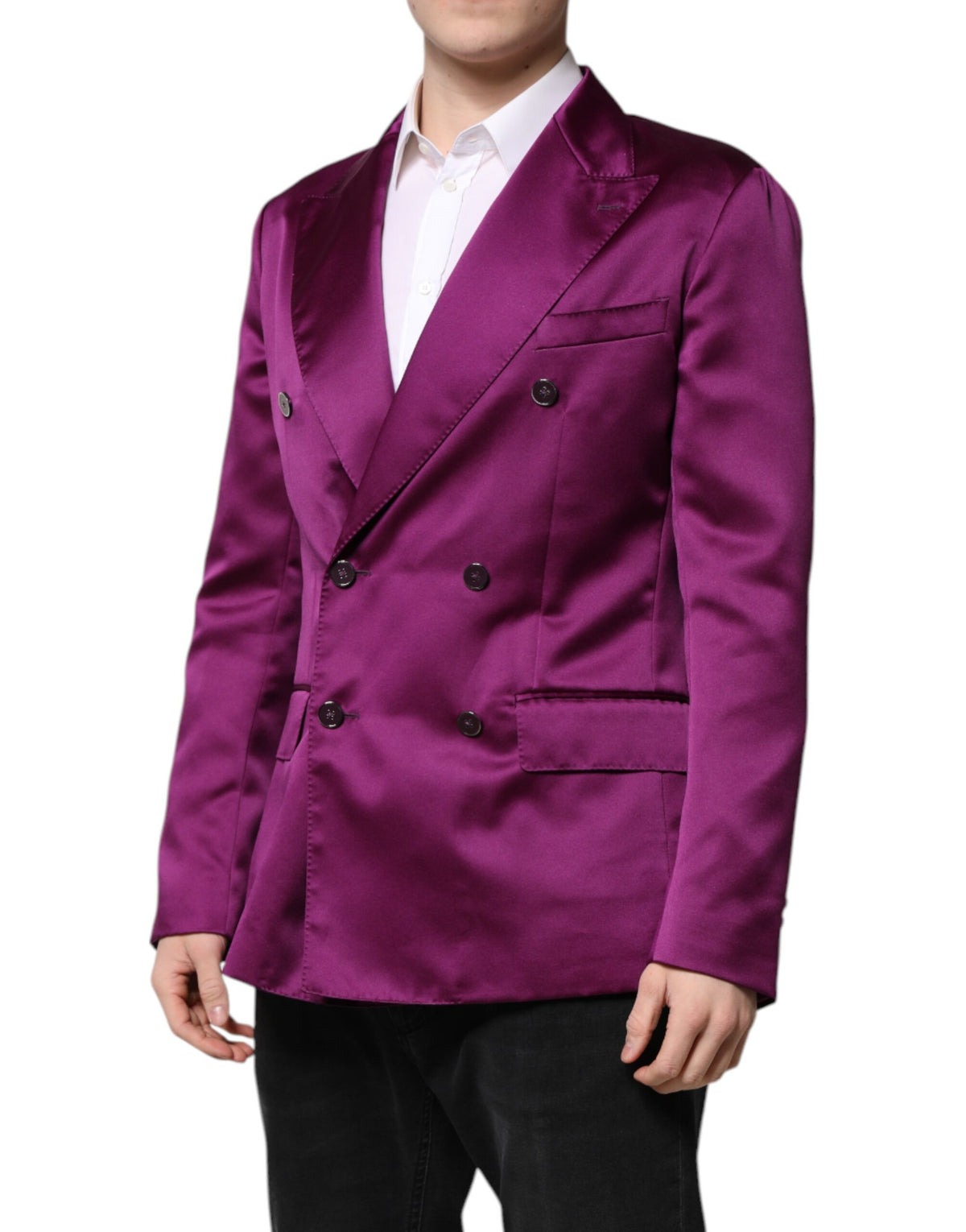 Dolce &amp; Gabbana - Veste de costume homme violette à double boutonnage