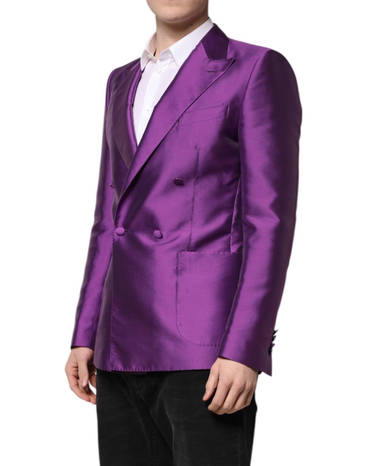 Dolce &amp; Gabbana - Veste de costume homme violette à double boutonnage