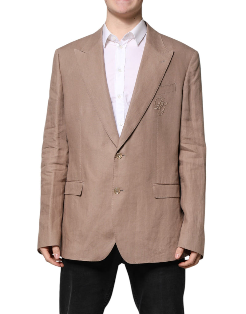 Dolce &amp; Gabbana Blazer beige TAORMINA à simple boutonnage