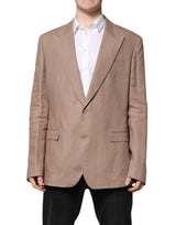 Dolce &amp; Gabbana Blazer beige TAORMINA à simple boutonnage