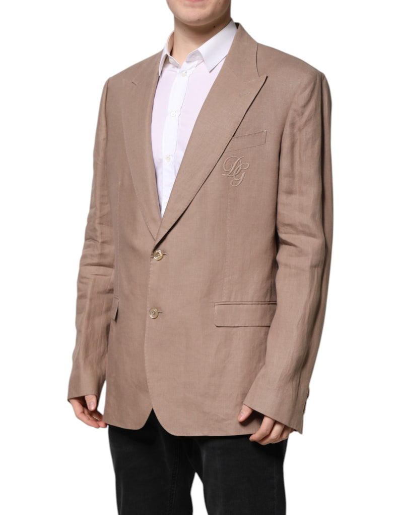 Dolce &amp; Gabbana Blazer beige TAORMINA à simple boutonnage