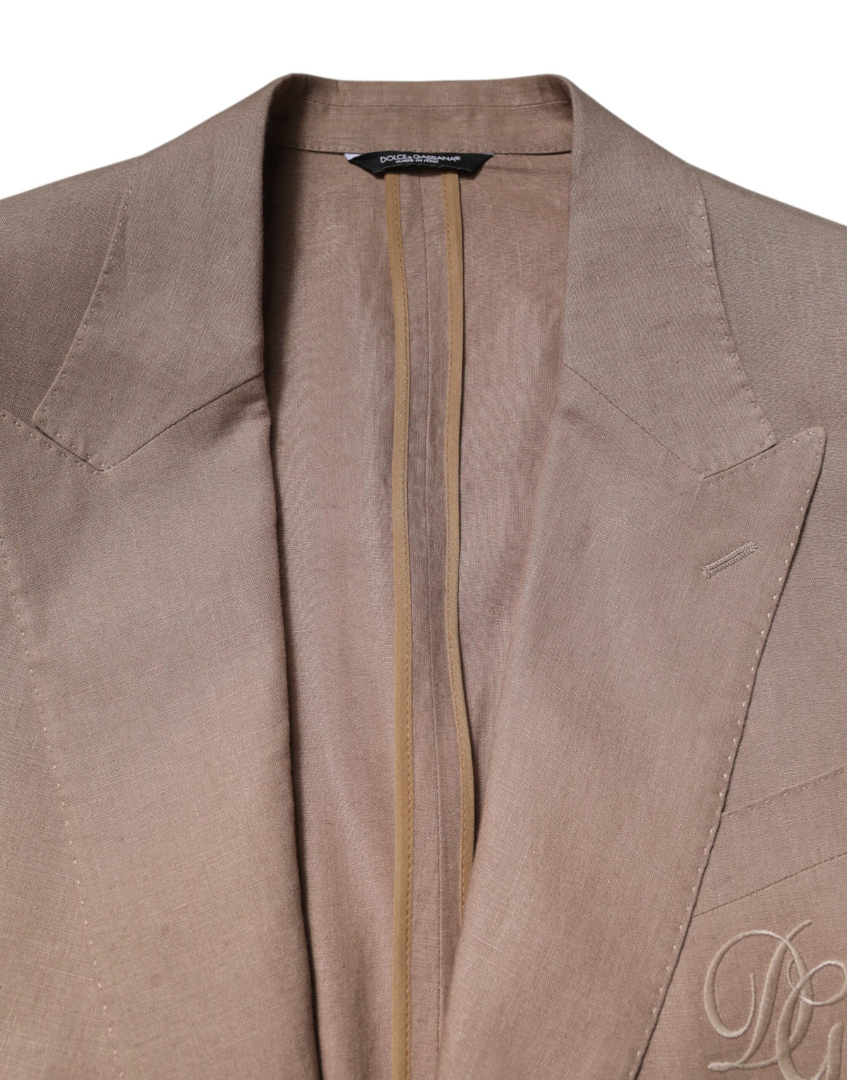Dolce &amp; Gabbana Blazer beige TAORMINA à simple boutonnage