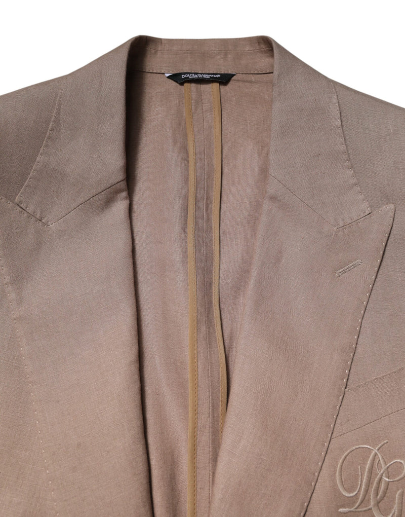 Dolce &amp; Gabbana Blazer beige TAORMINA à simple boutonnage