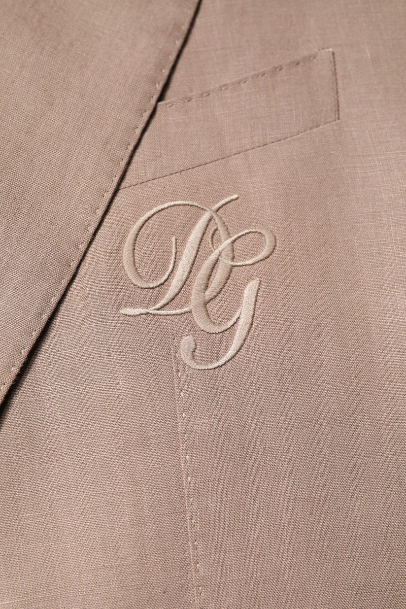 Dolce &amp; Gabbana Blazer beige TAORMINA à simple boutonnage