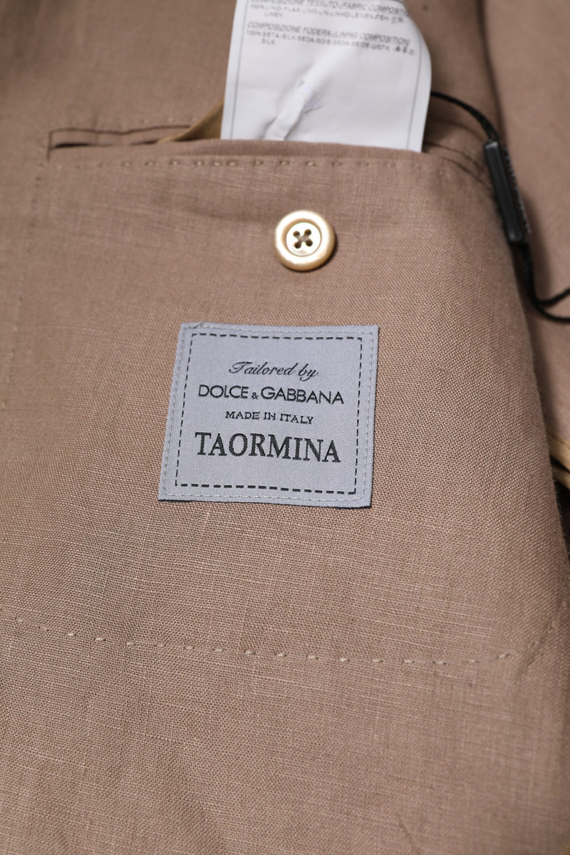 Dolce &amp; Gabbana Blazer beige TAORMINA à simple boutonnage