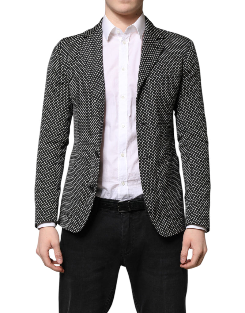 Dolce &amp; Gabbana zwart-wit gemêleerd herenpak, blazer