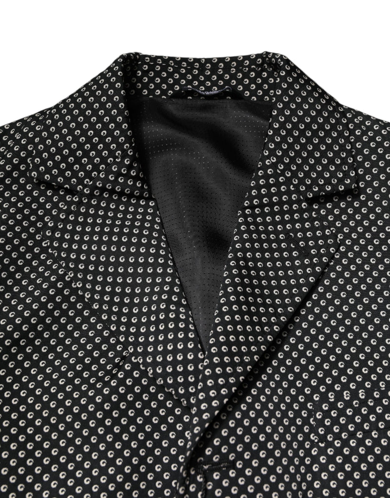 Dolce &amp; Gabbana zwart-wit gemêleerd herenpak, blazer