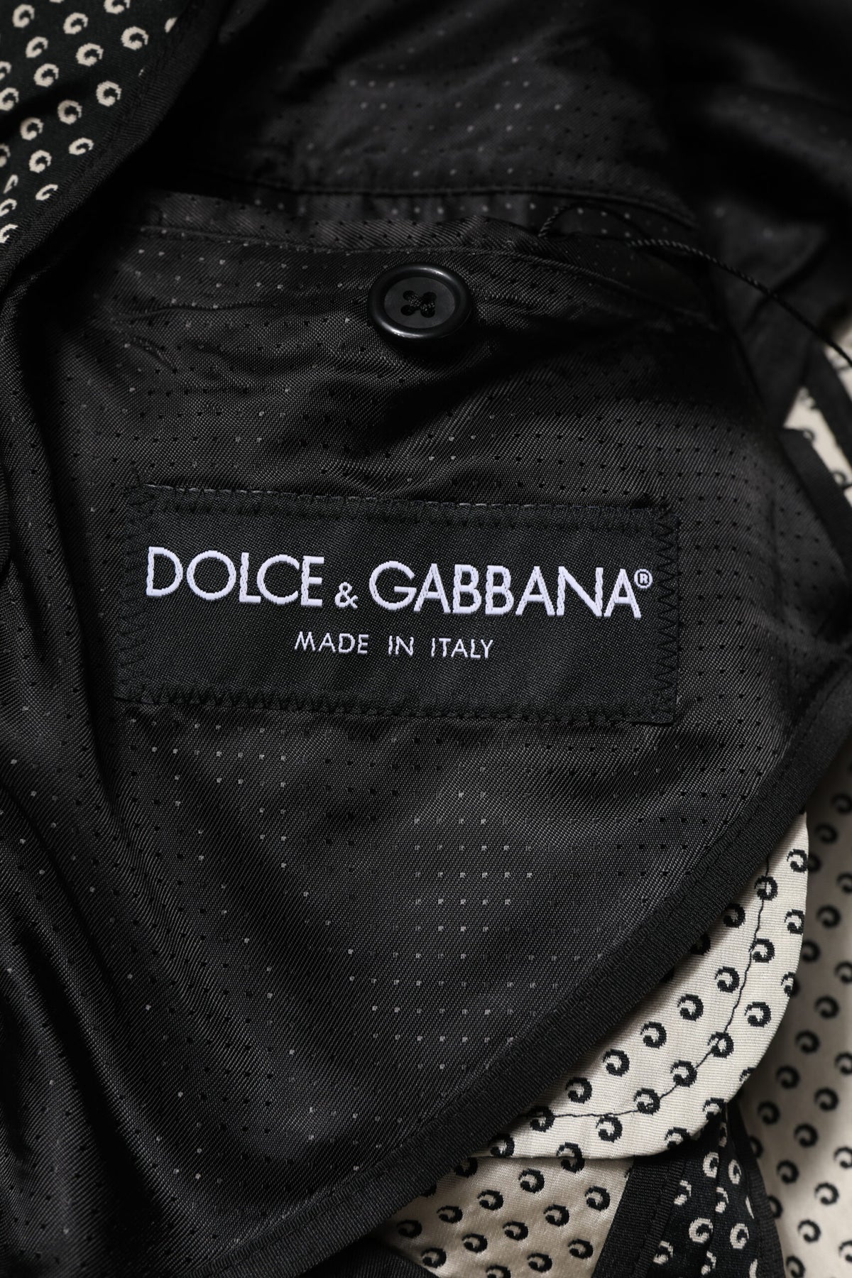 Dolce &amp; Gabbana Veste de costume et blazer à motifs noir et blanc pour homme