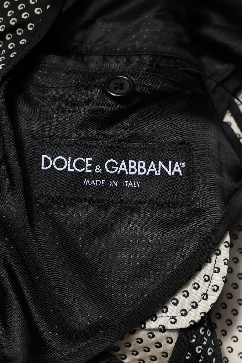 Dolce &amp; Gabbana zwart-wit gemêleerd herenpak, blazer