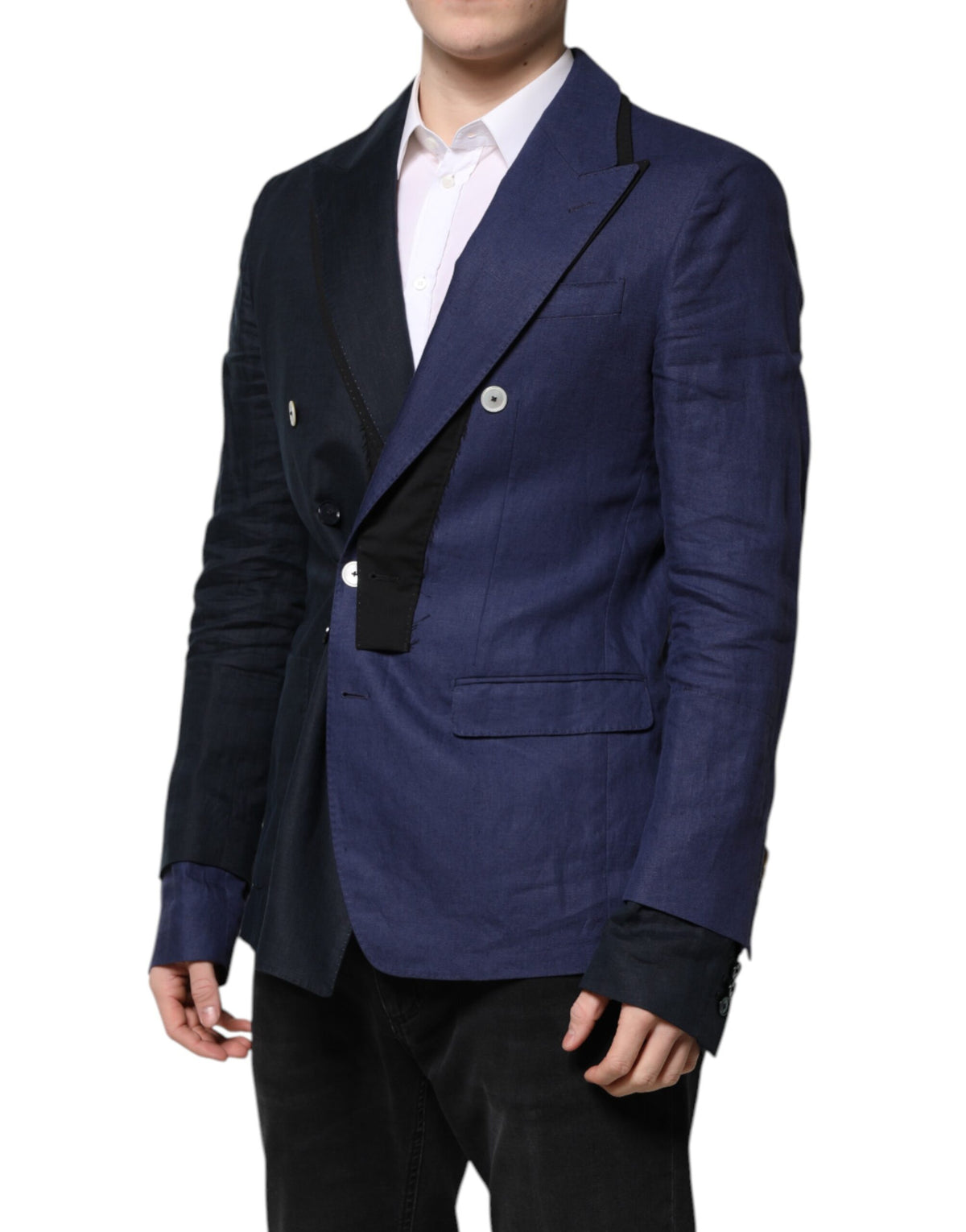 Dolce &amp; Gabbana Veste-blazer bleu marine à double boutonnage