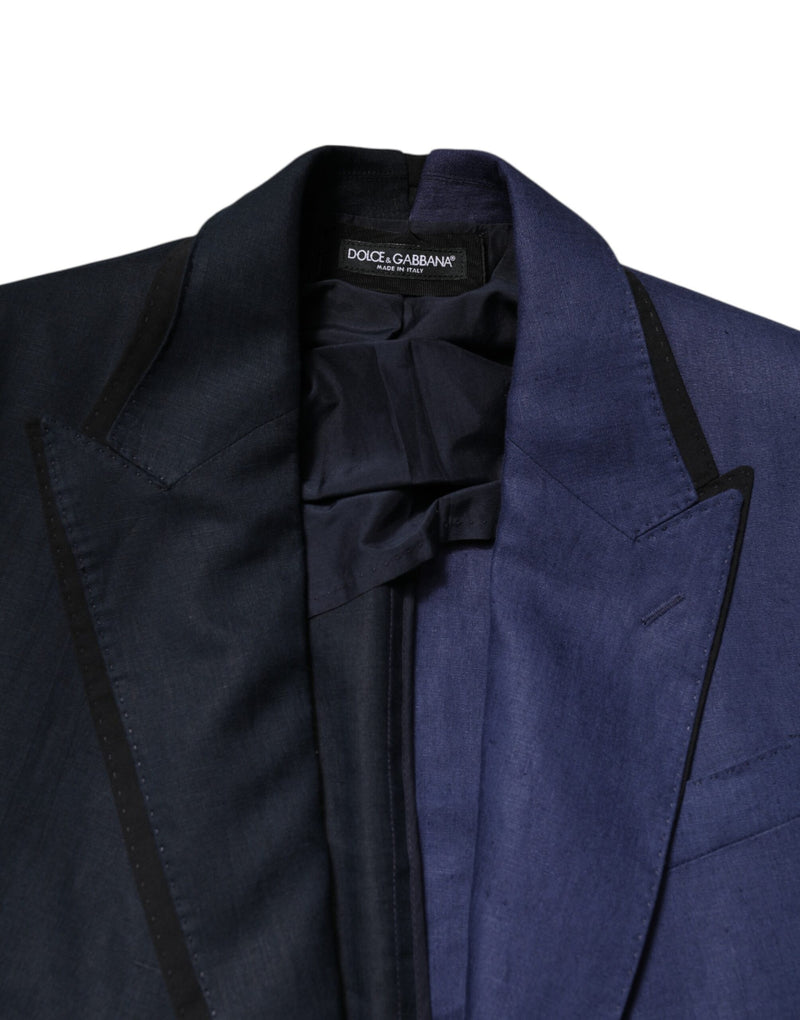 Dolce &amp; Gabbana Veste-blazer bleu marine à double boutonnage