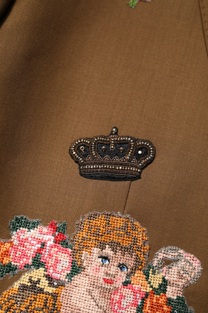Dolce &amp; Gabbana Bruine MARTINI Jas met Enkele Knopen