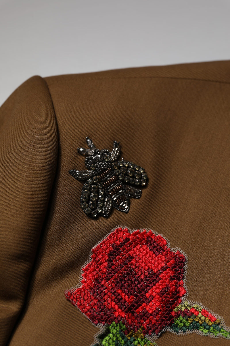 Dolce &amp; Gabbana Bruine MARTINI Jas met Enkele Knopen