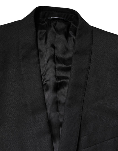 Dolce & Gabbana Black GOLD Single Breasted Suit Coat Blazer