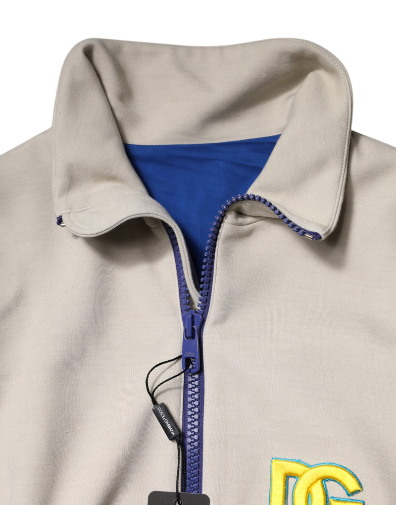 Veste bomber à fermeture éclair intégrale en polyester multicolore de Dolce & Gabbana