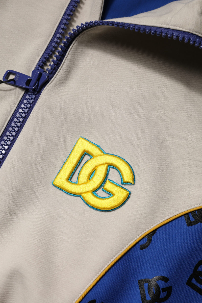 Veste bomber à fermeture éclair intégrale en polyester multicolore de Dolce & Gabbana