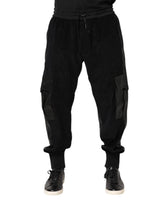 Pantalon de jogging cargo en coton noir Dolce &amp; Gabbana