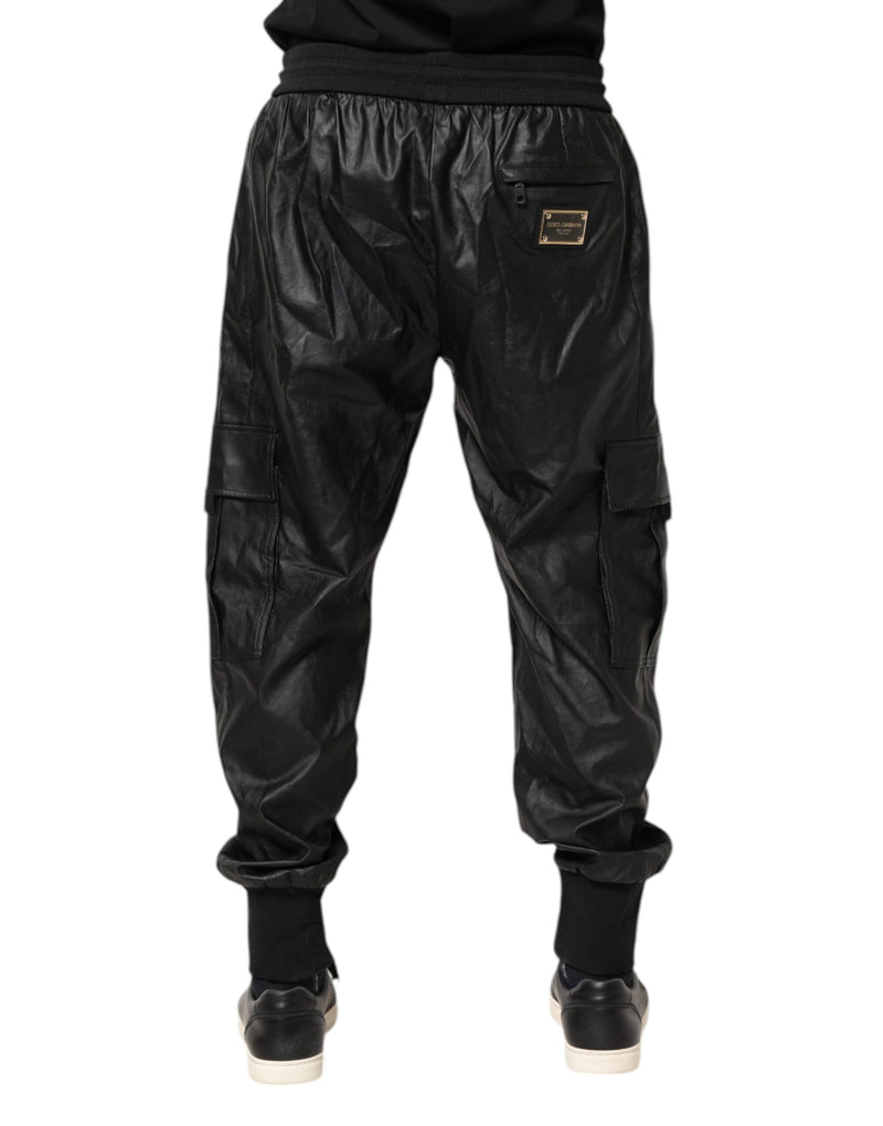 Pantalon de jogging cargo en coton noir Dolce &amp; Gabbana