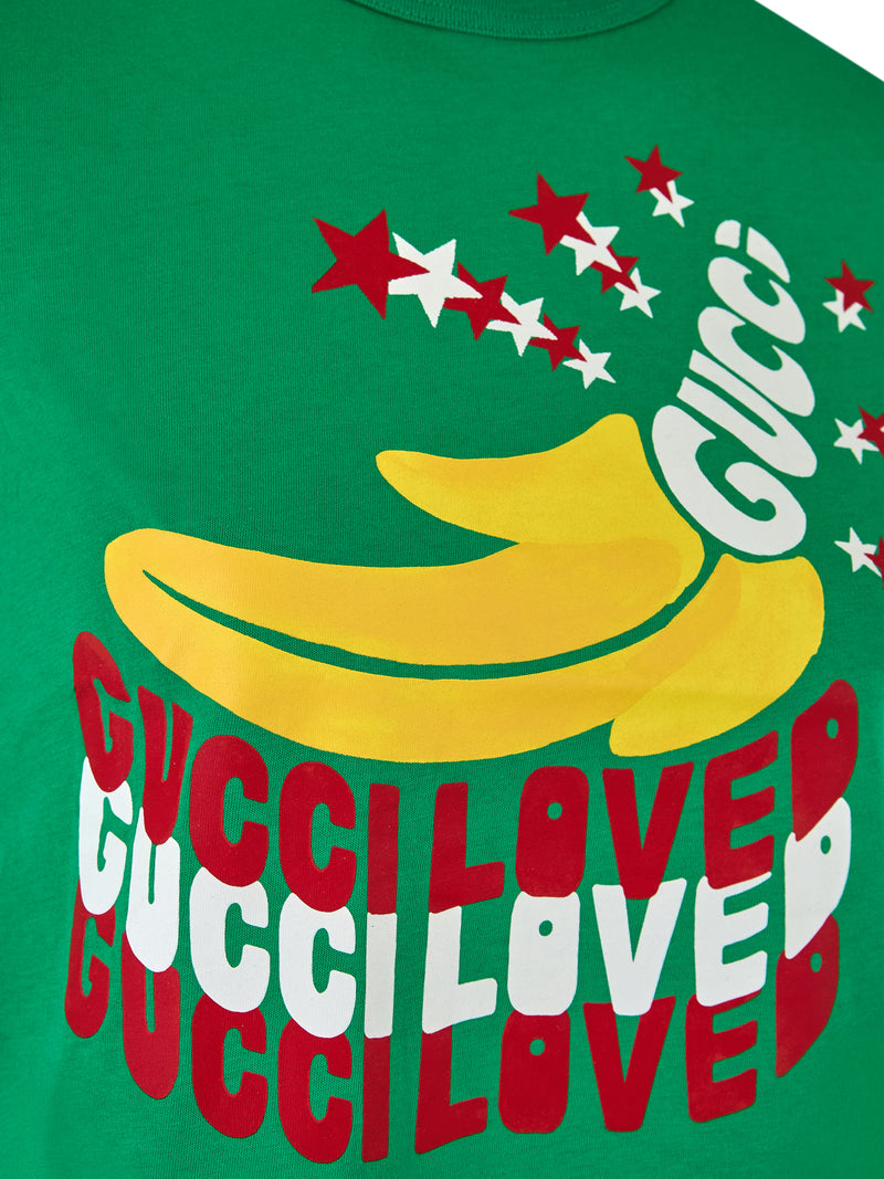 Gucci Green Cotton Logo T-Shirt for Women