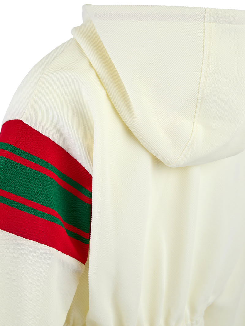Gucci Cream Polyester Hooded Logo Sweatsuit for Women