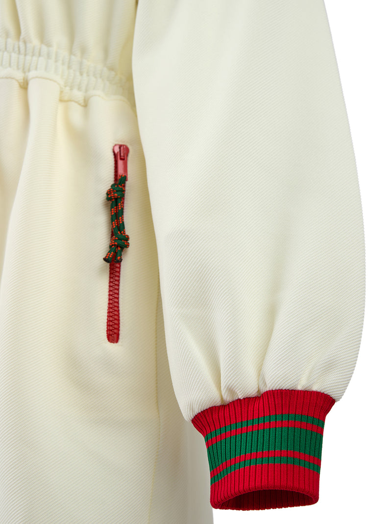 Gucci Cream Polyester Hooded Logo Sweatsuit for Women
