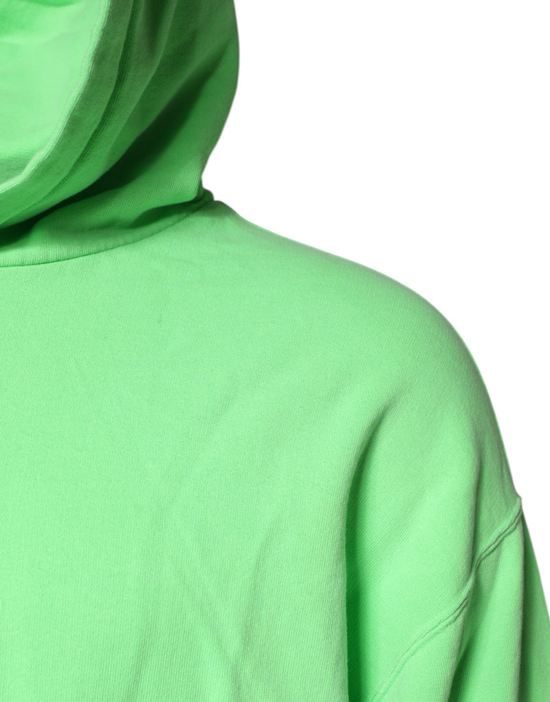 Dolce &amp; Gabbana groene katoenen sweater met kap en DG-logo